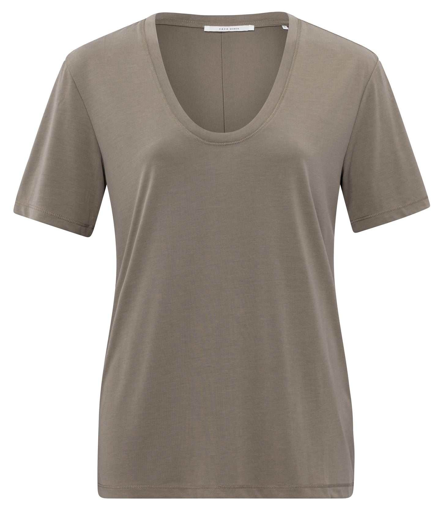 T-Shirt With Rounded V-Neck (More Colours)