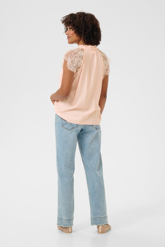 CRNola Lace Blouse in Sepia Rose