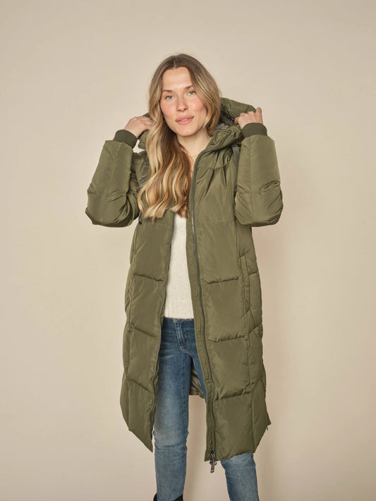 MMNova Square Down Coat -Woodsmoke