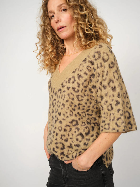 MMTaci V-Neck Leo Knit
