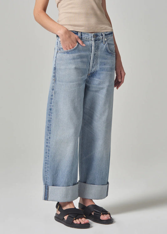 Ayla Baggy Cuffed Crop In Gemini