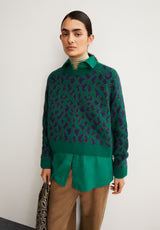 DILIRIAA LEOPAA SWEATER MADE OF RECYCLED ORGANIC WOOL MIX