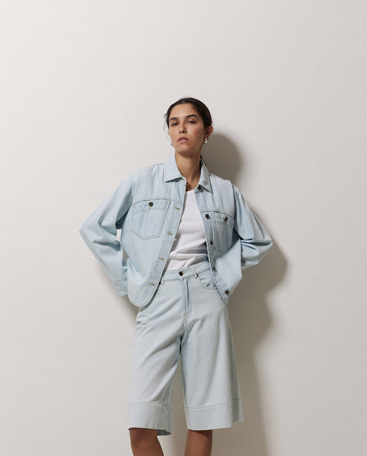 Denim Bermuda Shorts