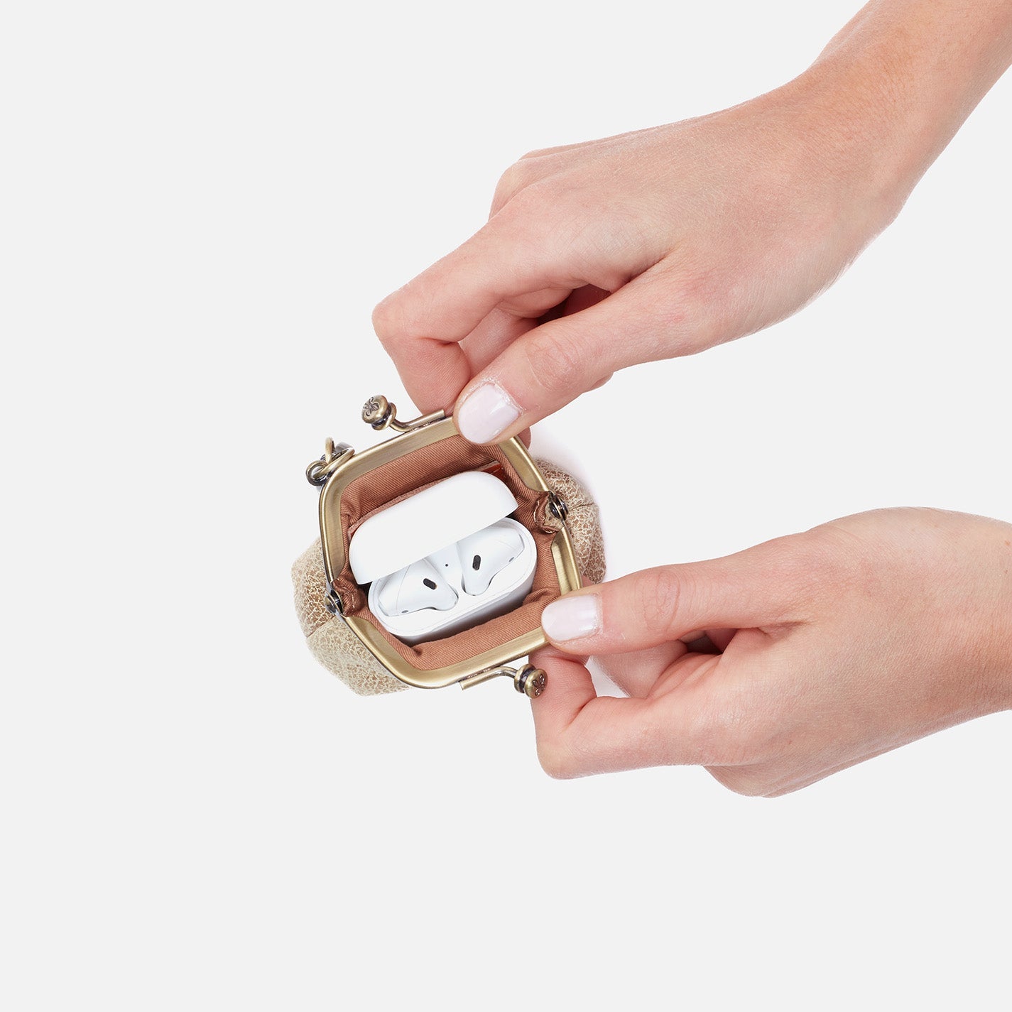 Run Frame Pouch - Gold Leaf Metallic Leather