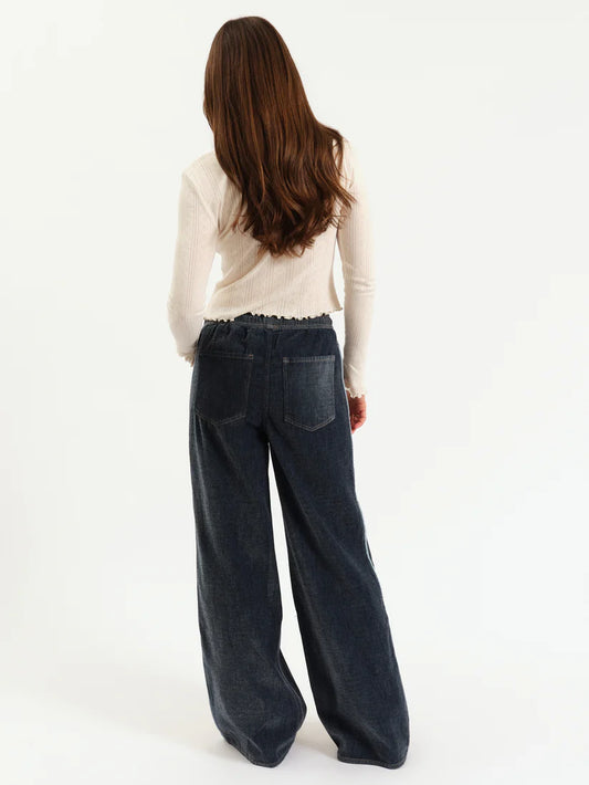THE COZY JEAN WIDE LEG PULL ON IN SKY WHISPER