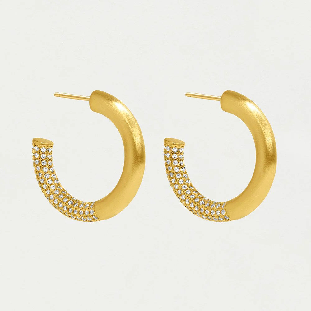 Signature Pavé Small Hoops
