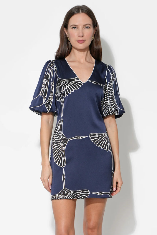 Sylvie Dress V-Neck Bubble Sleeve Mini Dress