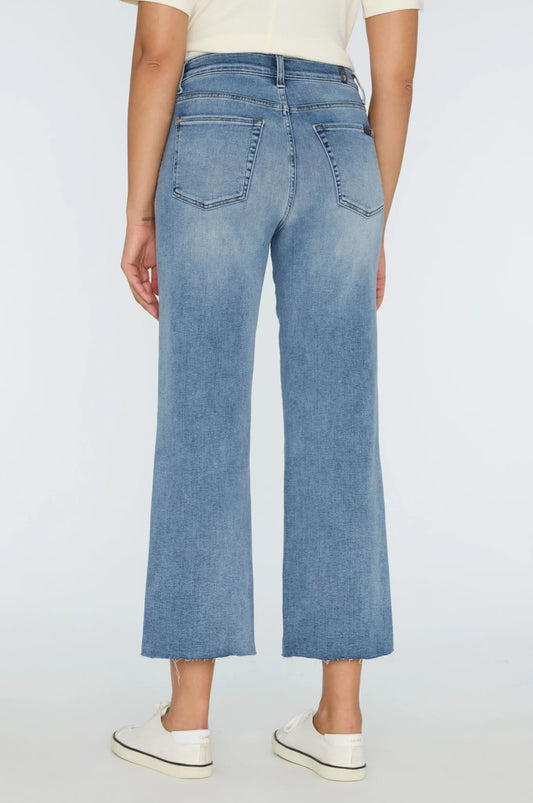 Alexa Wide Crop With Raw Hem in Heidi