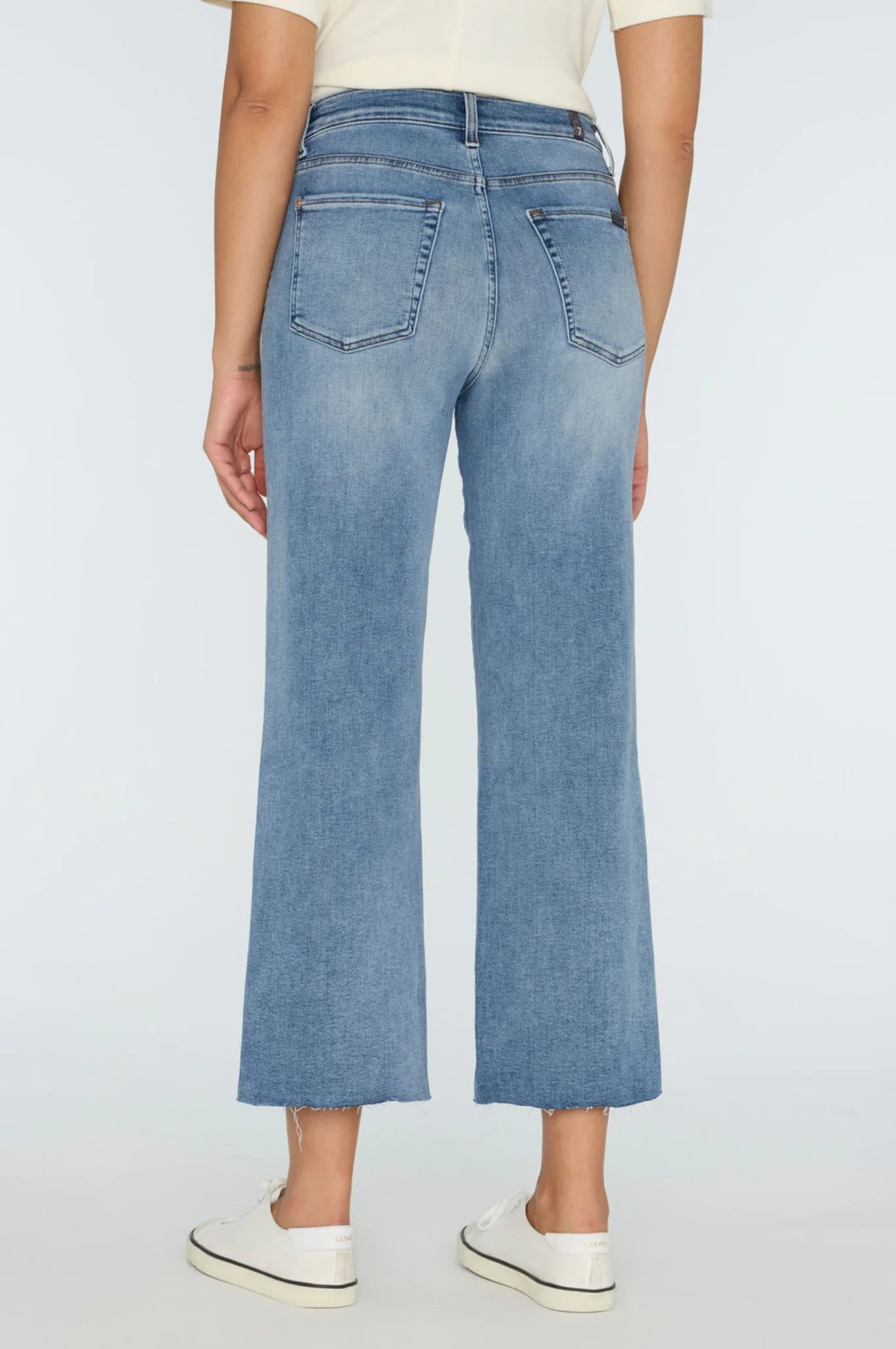 Alexa Wide Crop With Raw Hem in Heidi