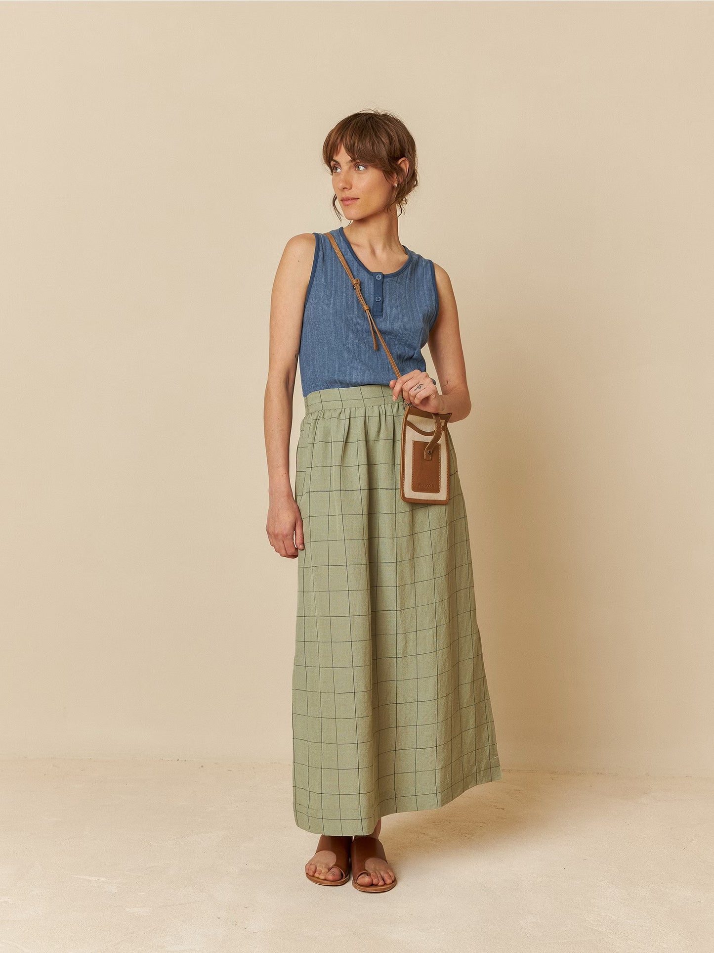 Knit Tank Top in Indigo