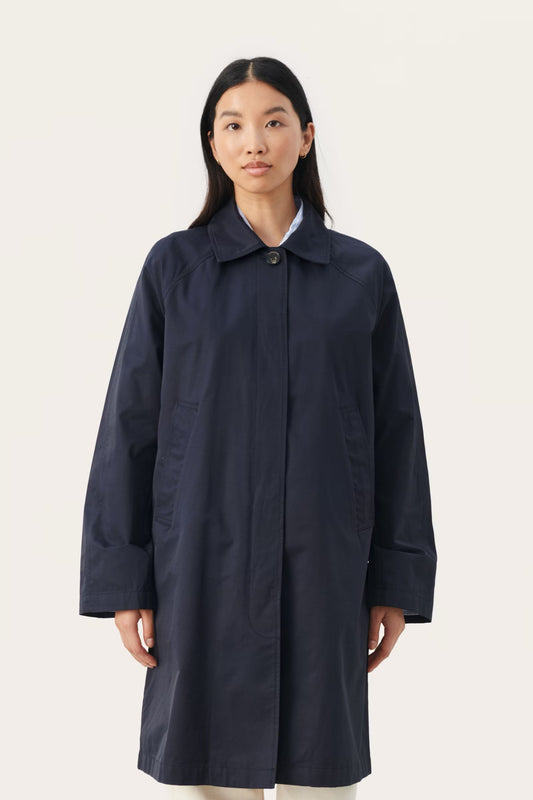 EttiePW Coat in Dark Navy