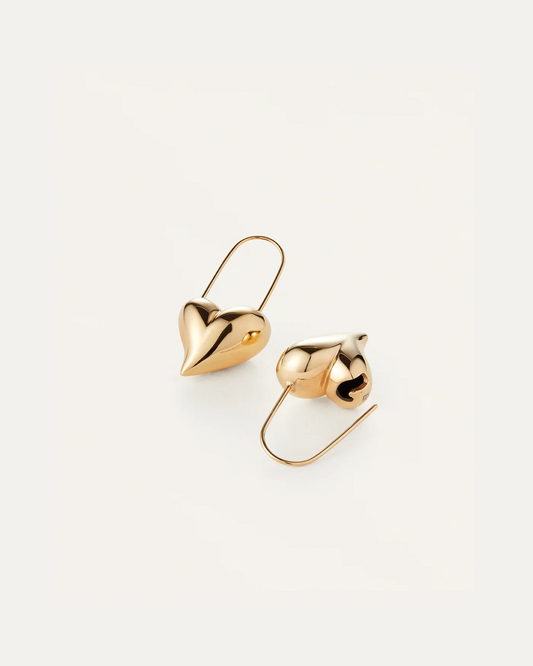 Celeste Heart Earrings - Gold