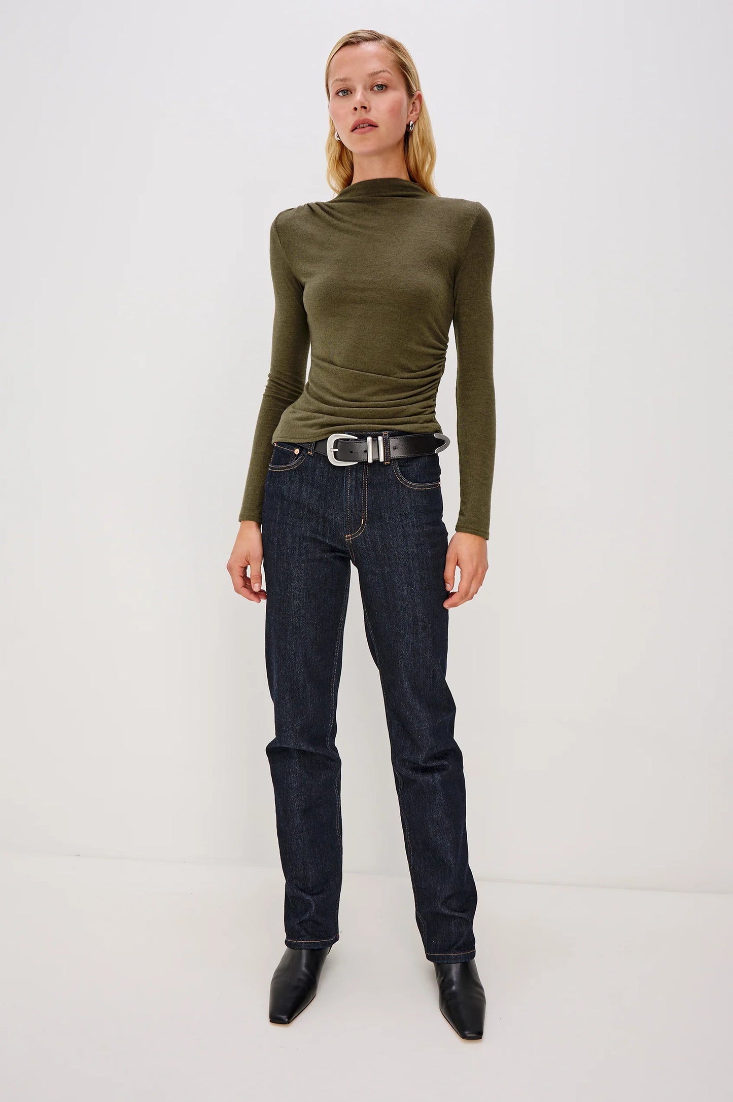 Joelle Top in Heather Olive