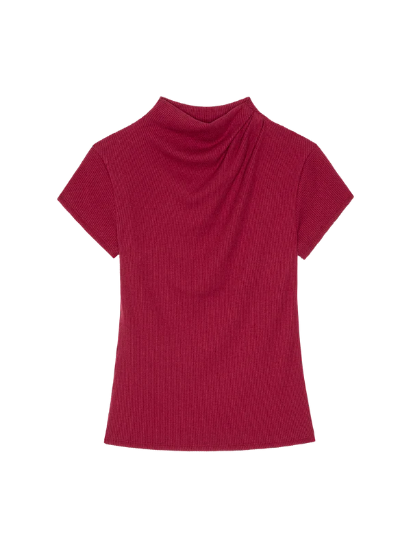 Katie Draped Top in Sangria