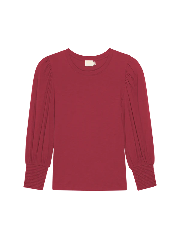 Loren Peasant Tee in Sangria