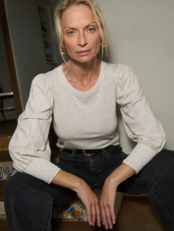 Loren Peasant Tee - Oatmeal