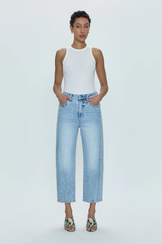 ELI HIGH RISE BARREL JEAN - SUN-KISSED