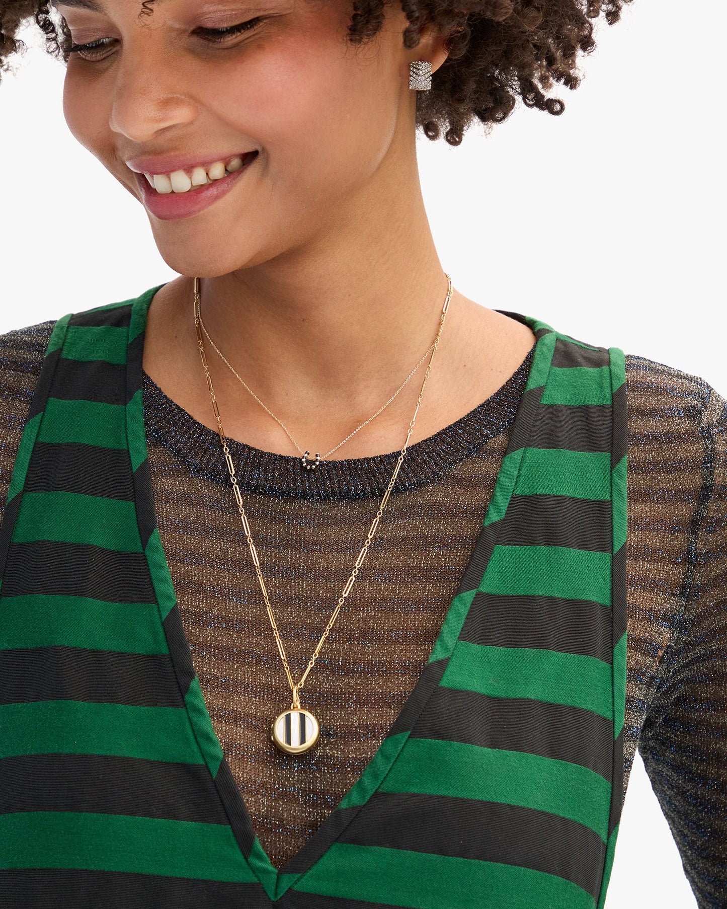 Pearl Stripe Locket
