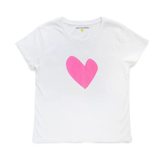 Suke Imperfect Heart Tee- Neon Pink