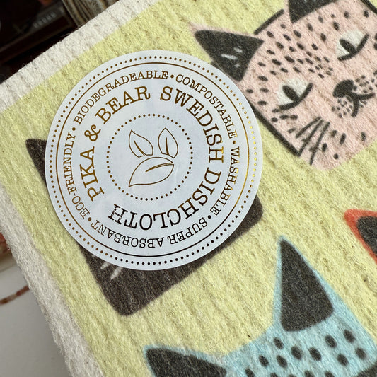 Tough Guys Cat Swedish Dishcloth