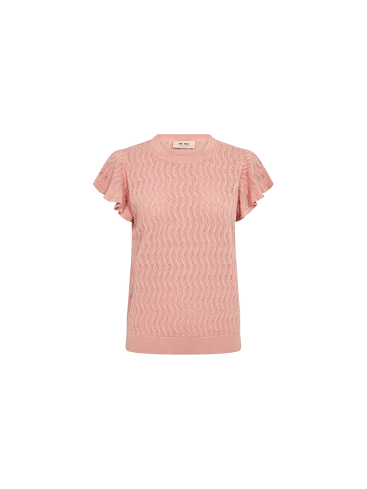 MMGanna Pattern O-Neck Knit Top