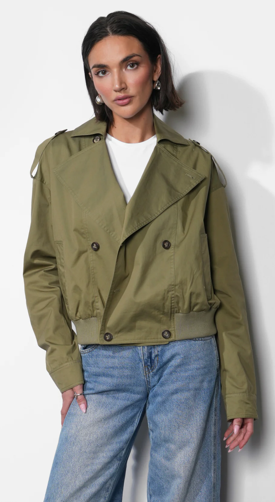 Riley Shortt Trench With Rib Band