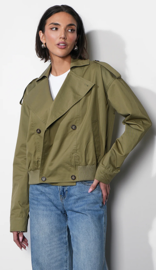 Riley Shortt Trench With Rib Band