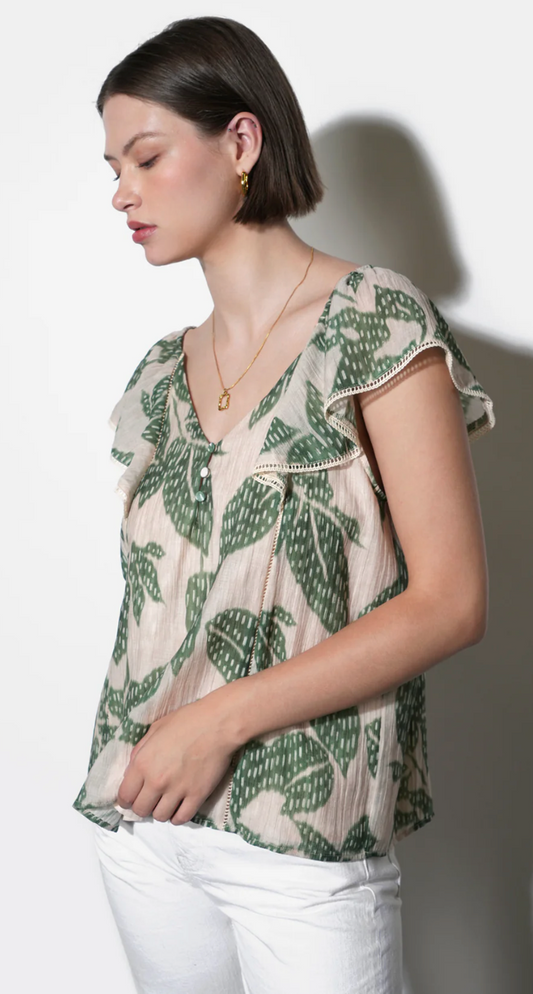 Emma Flutter Sleeve Top