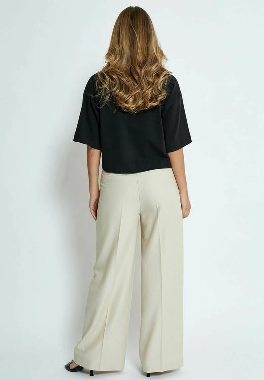 MSGamma Cropped Tee in Black