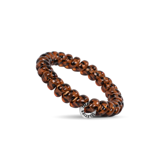 Tortoise - Large Spiral Hair Coils, Hair Ties, 3-pack