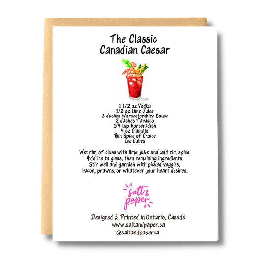 Happy Birthday Caesar Recipe Card: With Card Clasp