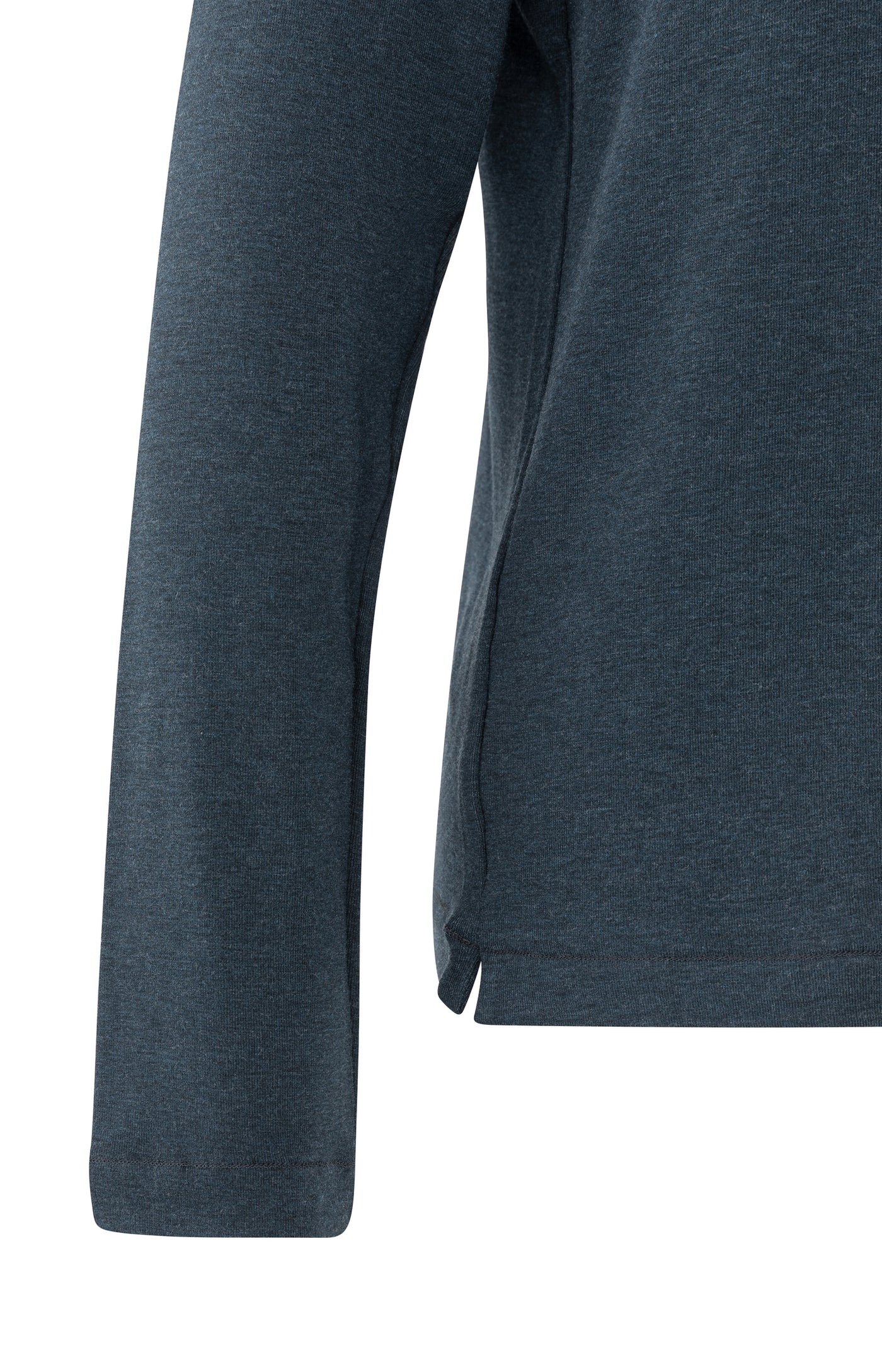 Heavyweight Jersey Top with Turtleneck & Long Sleeves - Collegiate Blue