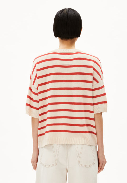 Lizaa Lino Stripes Knit Tee