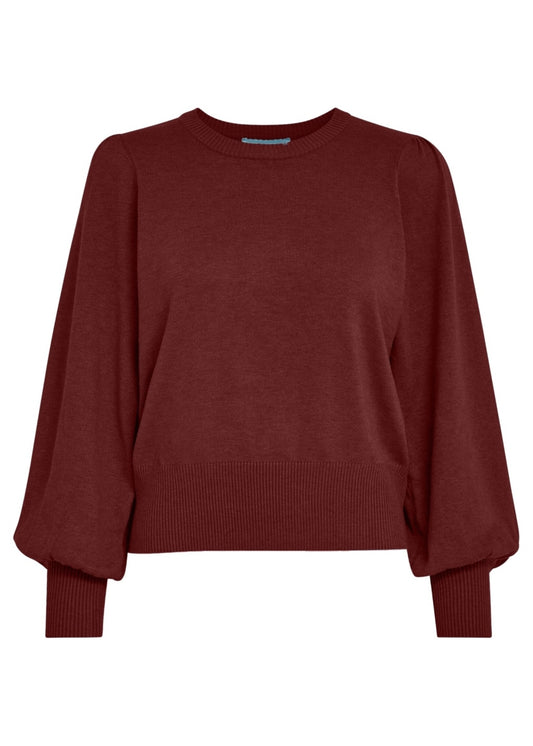 MSLiva Long Sleeve Pullover in Cordovan