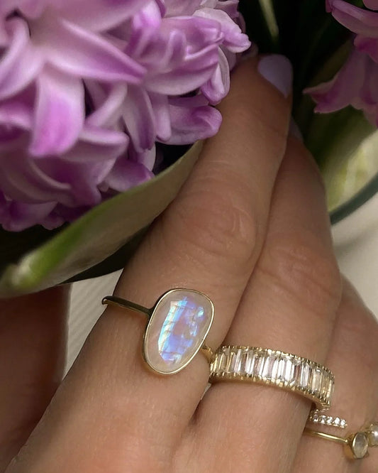 Selena Slice Moonstone Ring