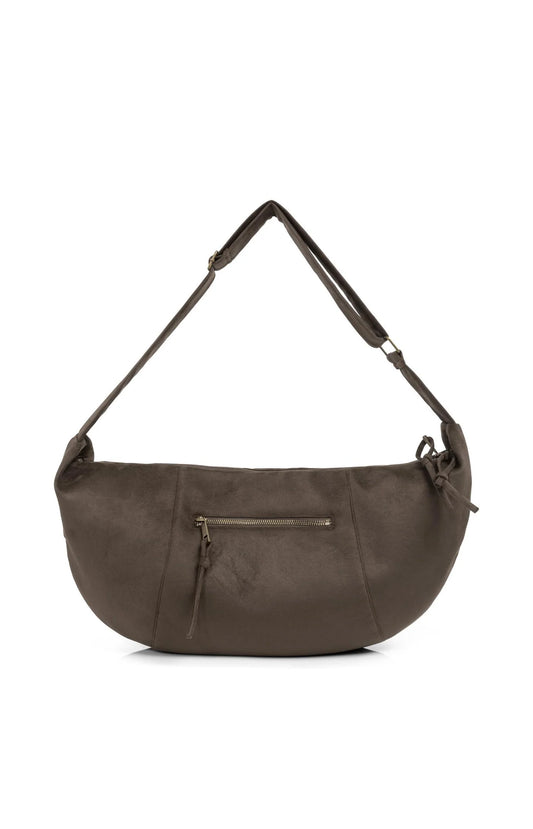 Cross Body Bag in Suedine