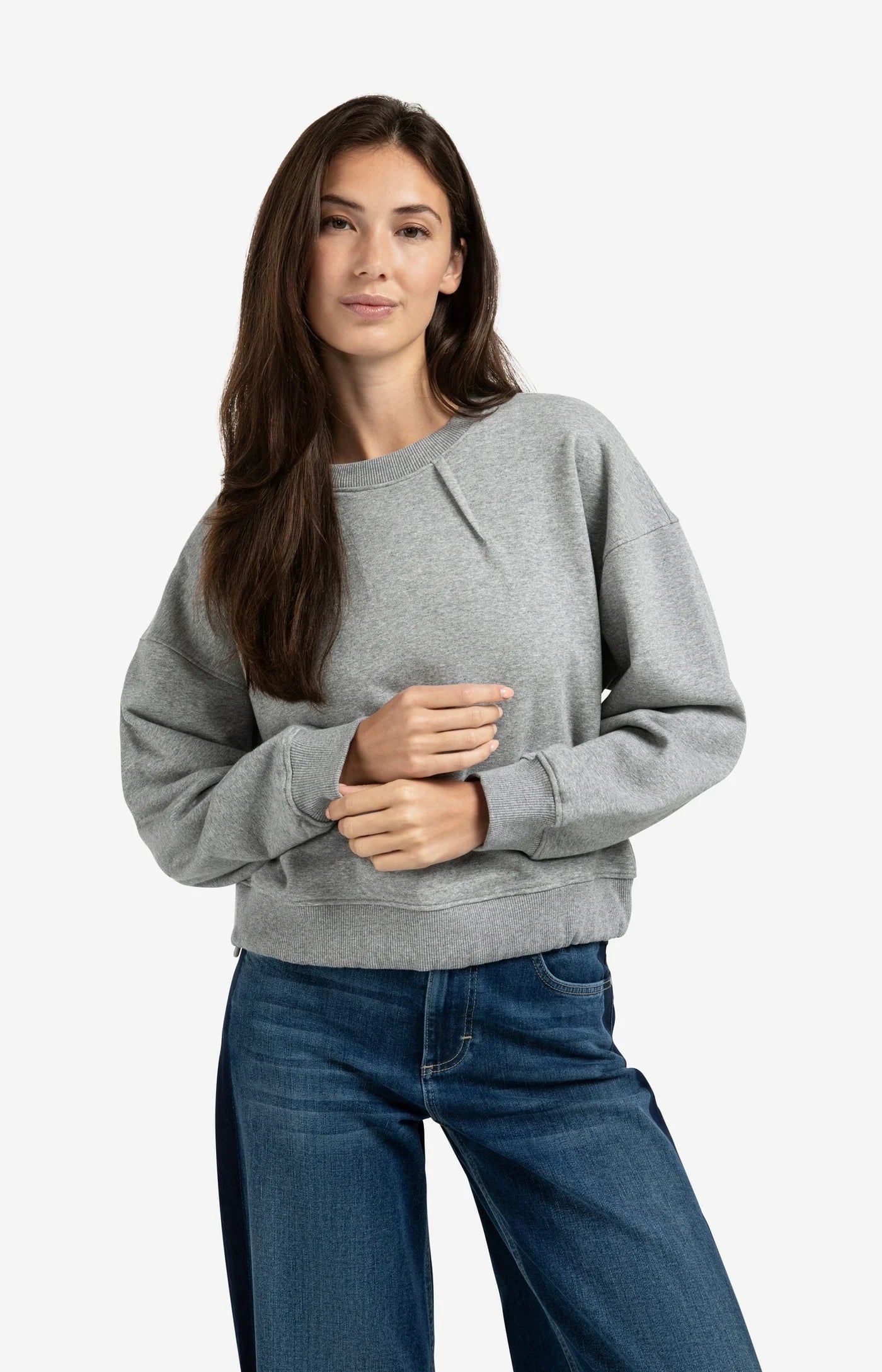 Sweatshirt with Pleat Detail