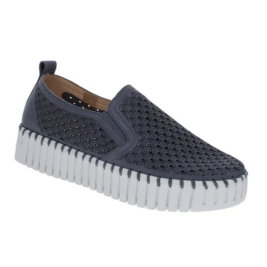 Tulip Platform Slip On - Blue