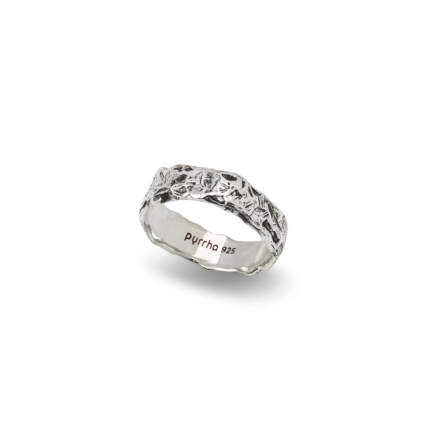 Wide Textured Band Ring