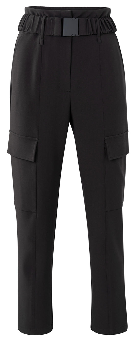 High Waisted Cargo Trousers with Belt