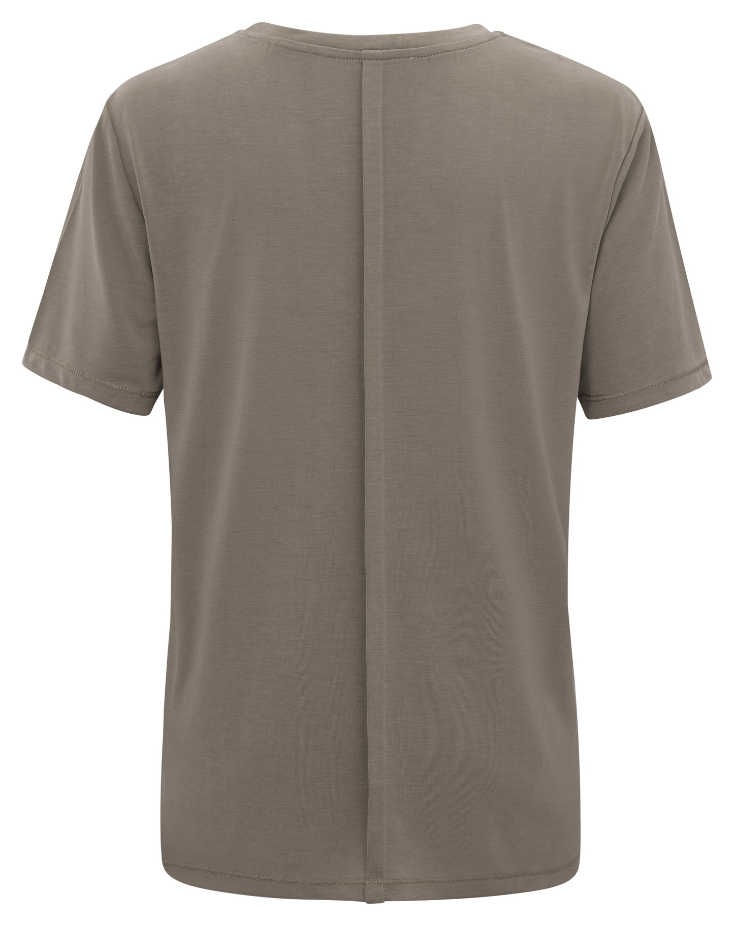 T-Shirt With Rounded V-Neck