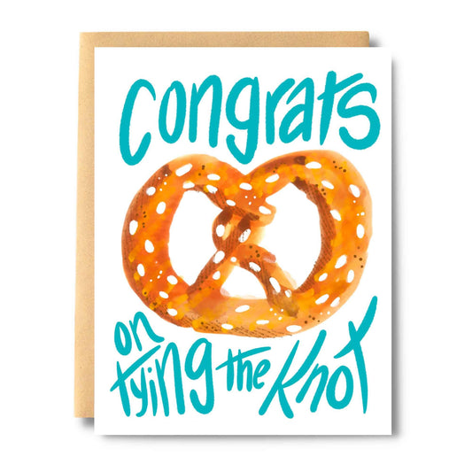 Congrats on Tying the Knot Wedding Card: With Card Clasp