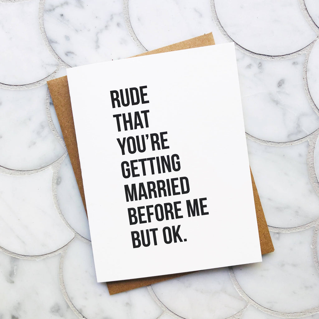 Rude But Ok Wedding Card – The Corner at Paradise & Main