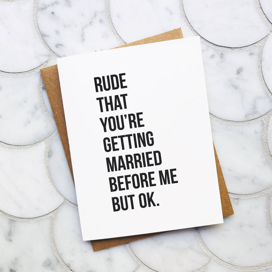 Rude But Ok Wedding Card