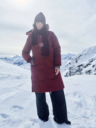 MMNova Square Down Coat in Cabernet