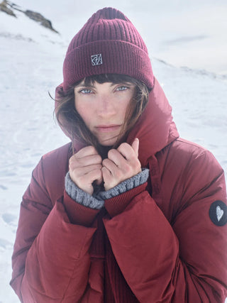 MMNova Square Down Coat in Cabernet
