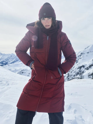 MMNova Square Down Coat in Cabernet