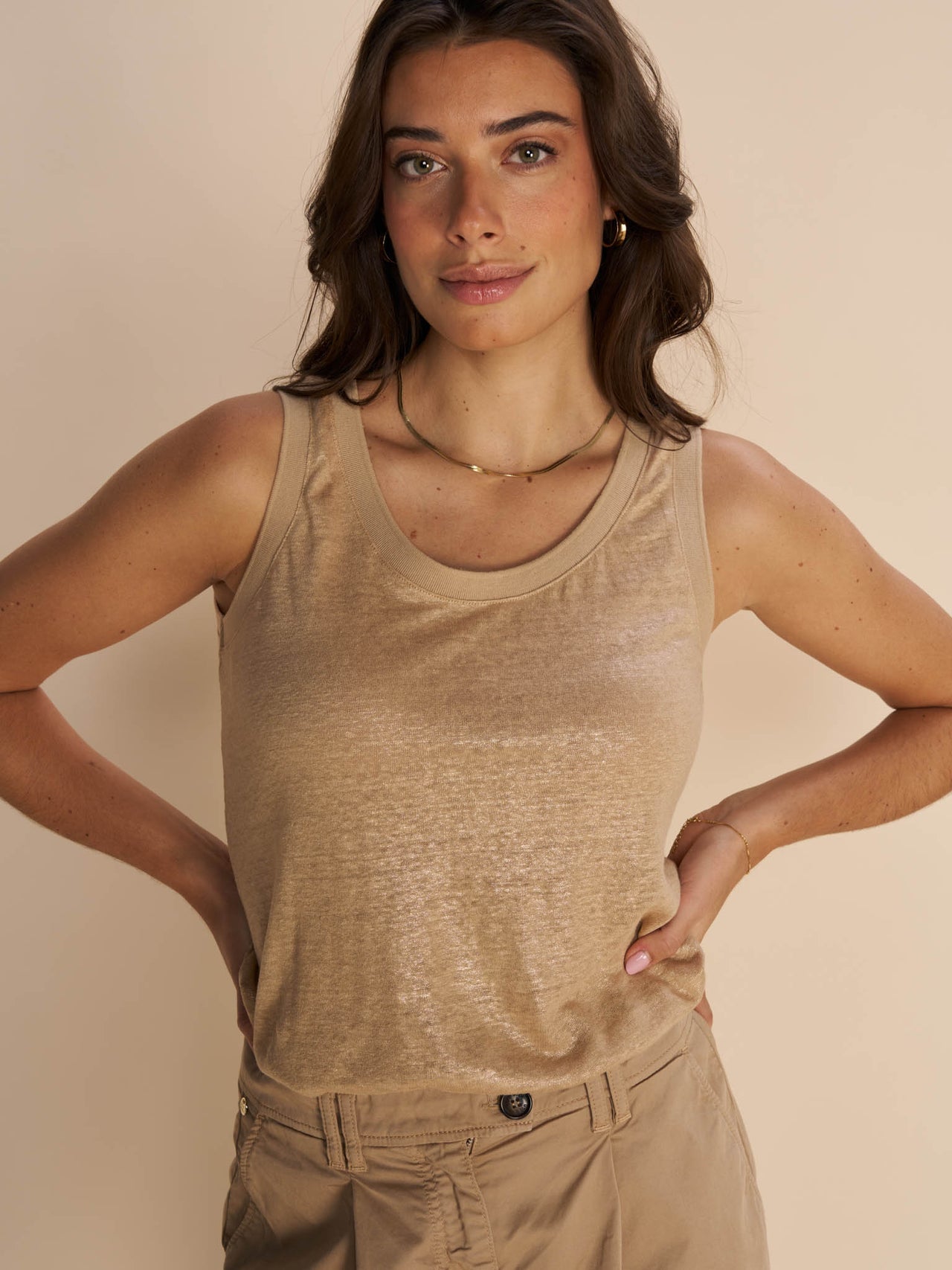 MMCasa Foil Tank Top