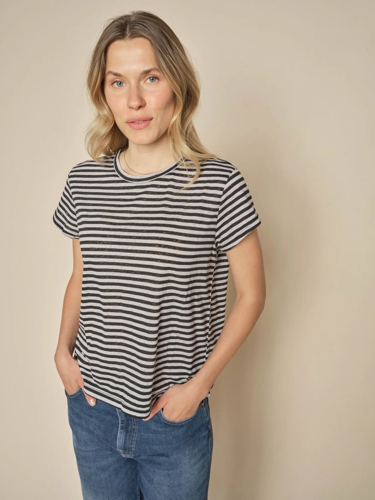 MMNan O-SS Stripe Tee