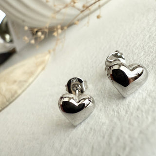 Heart Earrings in Silver